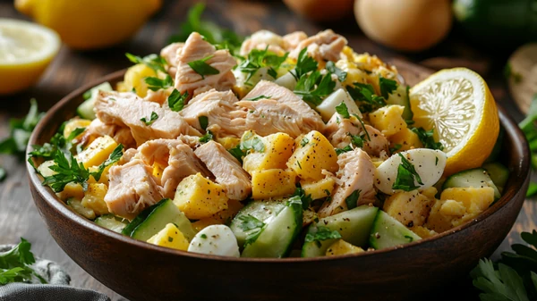 Салат с копченой курицей за 20 минут