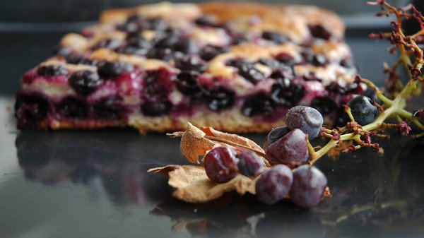 Рецепт пирога с виноградом